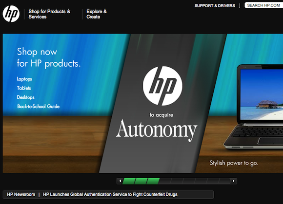 HP收购海量数据公司Autonomy