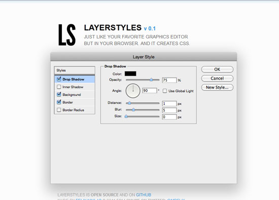 layerstyles,CSS3样式在线生成云应用