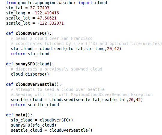 Google App Engine 发布真正的云层 Cloud API