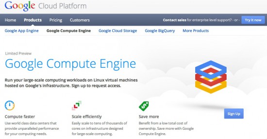 Google Compute Engine 云计算平台发布